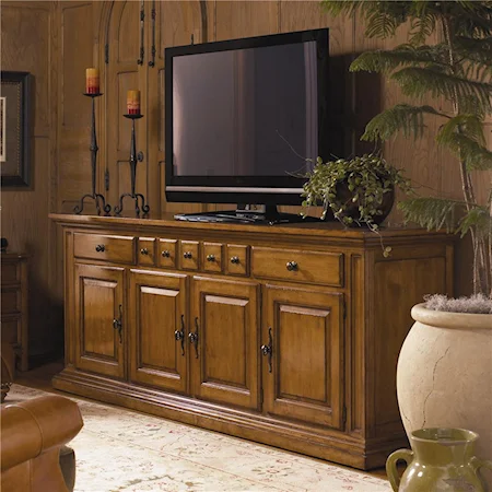 Sheridan Entertainment Console with Drawer and Door Storage